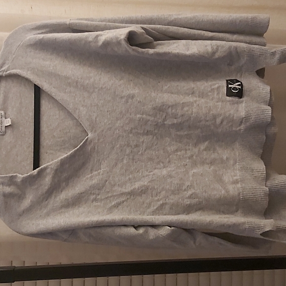 Grey Sweater Calvin Klein long sleeve gray - Picture 4 of 4